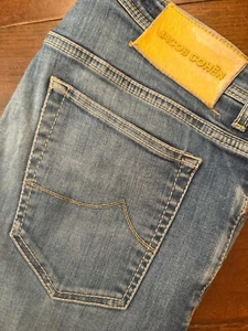 Jacob Cohen, blue jeans in denim di cotone+elastan Colore denim blu délavé W34 - Picture 1 of 9