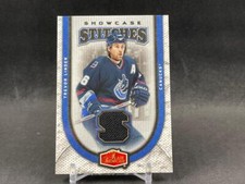 2006-07 FLAIR SHOWCASE TREVOR LINDEN SS-TL SHOWCASE STITCHES JERSEY CANUCKS