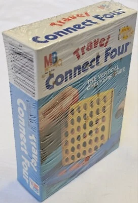 Rare SEALED NOS Vintage 1983 Connect Four Mini Travel Game by Milton Bradley MB - Image 1 of 4