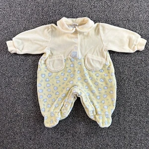 Vtg Yellow baby Footie Romper 6-9m Soft Snap Closure (T47) - Picture 1 of 3