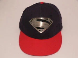 DC Comics Superman Metal Logo Baseball Cap Hat Snapback Baseball Adult Hero - Picture 1 of 5