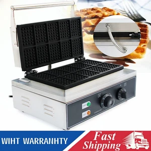 Commercial No-Stick Waffle Maker Electric Waffle Machine 220V Stainless Steel - Picture 1 of 11