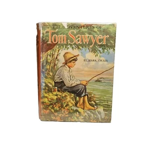 Tom Sawyer Mark Twain Hardcover 1944 Dust Jacket In Mylar Whitman Classic VTG - Picture 1 of 7