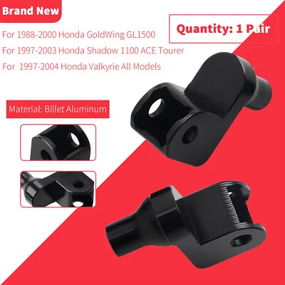 Black Billet CNC Foot Peg Adapter For Honda Goldwing 1500 GL1500SE 1988-2000 - Image 1 of 4