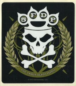 FIVE FINGER DEATH PUNCH crown 2012 VINYL STICKER official merchandise OOP/RARE - Imagen 1 de 3