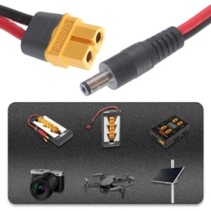 Lekka wtyczka XT60 żeńska do DC5,5x2,1 mm / DC5,5x2,5 mm wtyczka przewód kablowy - Zdjęcie 1 z 10