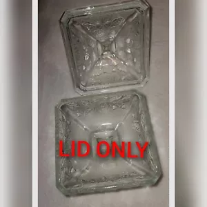 Tapa de repuesto de vidrio transparente plato de caramelo bellota hojas de roble punteado patas 6"x7"x6 - Imagen 1 de 3