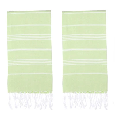 Juego de 2 toallas de playa turcas (38" x 71") | Toalla turca extra grande 100 % algodón Foto 1 de 4
