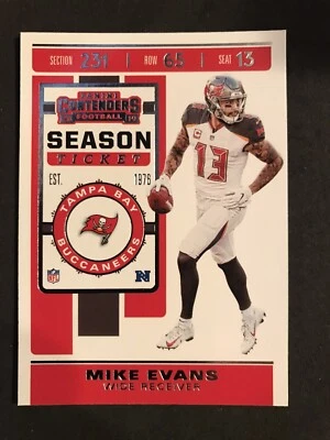 2019 Panini Contenders #82 Mike Evans Tampa Bay Buccaneers  Football Card - Image 1 of 2
