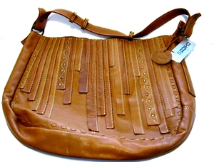 CHICO'S GENOVESA TAN LEATHER WOMEN'S SHOULDER BAG N.W.T - Picture 1 of 6