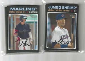 2020 TOPPS HERITAGE MINORS 8X VICTOR MESA & 8 VICTOR VICTOR MESA MARLINS - Picture 1 of 1