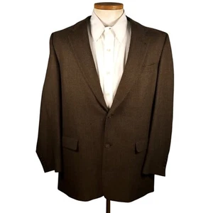 Burberry London Blazer Mens 44L Brown Sport Coat 2 Button Jacket - Picture 1 of 21