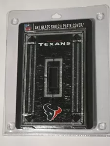 Nfl Houston Texans Dark Navy Blue Art-Glass Switch Plate Cover - Bild 1 von 6