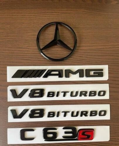 Mercedes Benz C63S SEDAN W205 Y2015-21 AMG V8 BITURBO Rear Star Emblem Badge Set - image 1 of 1
