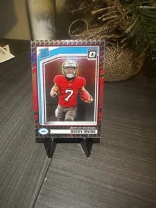 2024 Donruss Bucky Irving Rated Rookie Optic Preview Football Emoji SSP #301 RC - Bild 1 von 2