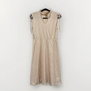 Vintage  1980’s 80’s Katies Striped Dress With Tie Shoulders Size 12 exc cond - Foto 1 di 3