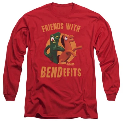 Camisa Gumby Bendefits Para Hombre Manga Larga Roja Licencia Oficial Foto 1 de 3