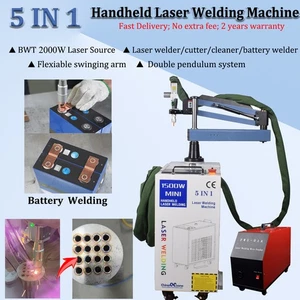 2000W Hand Metall Laser Schweißgerät Akku Schweißgerät Double Wobble 5-IN-1 - Bild 1 von 21