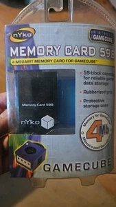 nip NYKO Nintendo Game Cube TARJETA DE MEMORIA negra 59b 4MB - Imagen 1 de 2