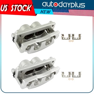 Pair Front Brake Calipers w/ Bracket For 2006 2007 2008 2009 GMC Envoy - Image 1 of 4