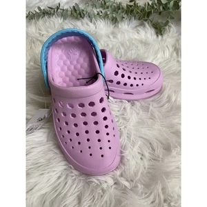 NUEVO Zuecos activos sin cordones Joybees para niños lavanda/isla TALLA J1 envío gratuito - Imagen 1 de 10