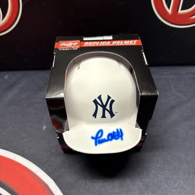Paul O'Neill Signed New York Yankees Mini Helmet Autographed JSA COA Auto Bleed - Image 1 of 3