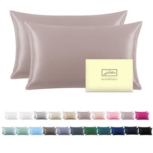 Silk Pillowcase for Hair and Skin,Soft,Breathable and Sliky 100% Standard Size - Picture 1 of 7