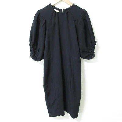 MARNI wool voluminous sleeves knee-length cocoon dress size 38 black Women USED - Image 1 of 4
