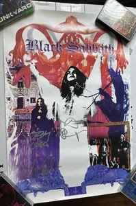 Black Sabbath Signed Autographed Poster MOA Ozzy Osbourne Tony Iommi Geezer Bill - Picture 1 of 11