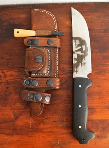 IPAK D2 Custom Survival Knife and Leather Sheath NEW - Picture 1 of 7