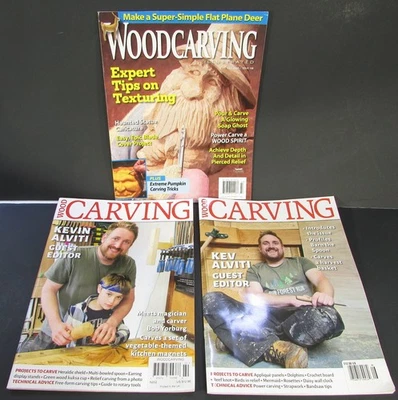 WOOD CARVING UK #196 + #202 | KEV ALVITI + Illustrated #108 2024 3 Magazines - Image 1 of 4