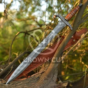 Handmade Damascus steel Practical sword Hunting Survival Tactical Camping tool - Picture 1 of 4