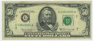 FR #2116G 1969B $50 Federal Reserve Note Chicago DC-6249 - Picture 1 of 3