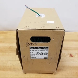 General Cable #Cat 5E 4PR 24AWG Twisted Pair Green Communication Cable. - NEW - Picture 1 of 9