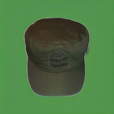 Gorra gorra cadete de grado estándar militar de EE. UU. antigua azul marino unisex verde talla S/M Foto 1 de 4