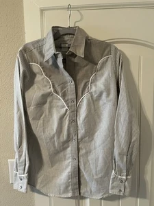 Vintage Rockmount Ranch Wear Hemd Größe 32 Perlen Druckknopf französische Manschette Tru-West USA - Bild 1 von 5