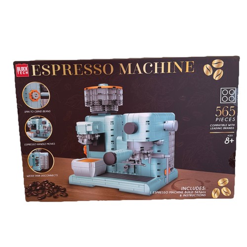 NEW, BLOCK TECH Espresso Machine Building Set, 565 Pieces, HUGE, Moving ...