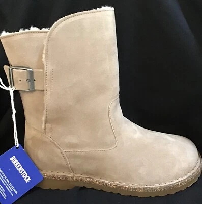 BIRKENSTOCK UPPSALA ботинки замши и стриженный мех серый серо-коричневый 39 размер 8 узкий - Изображение 1 из 4