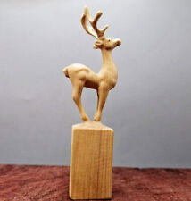 YW018 - 11 * 3.5 * 2.3 CM Boxwood Carving Figurine - Elegant Deer Stamp