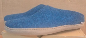 Glerups Men's Wool Open Heel Slipper with Leather Sole (17 Men US) B-06-00-51 - Picture 1 of 10