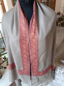 PASHMINA TRADIZIONALE KASHMIRI MICRO RICAMATO A MANO DAUR THROW GENTS ~ 14 DESIGN - Foto 1 di 4