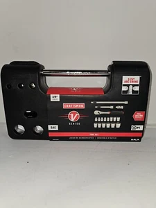 CRAFTSMAN V-SERIES Socket Set, Shallow SAE, 3/8 Inch Drive, 18 Piece CMMT45752V - Picture 1 of 3