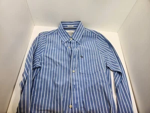 Vintage Abercrombie & Fitch Muscle Button Up Striped Dress Shirt Mens Small S - Picture 1 of 6