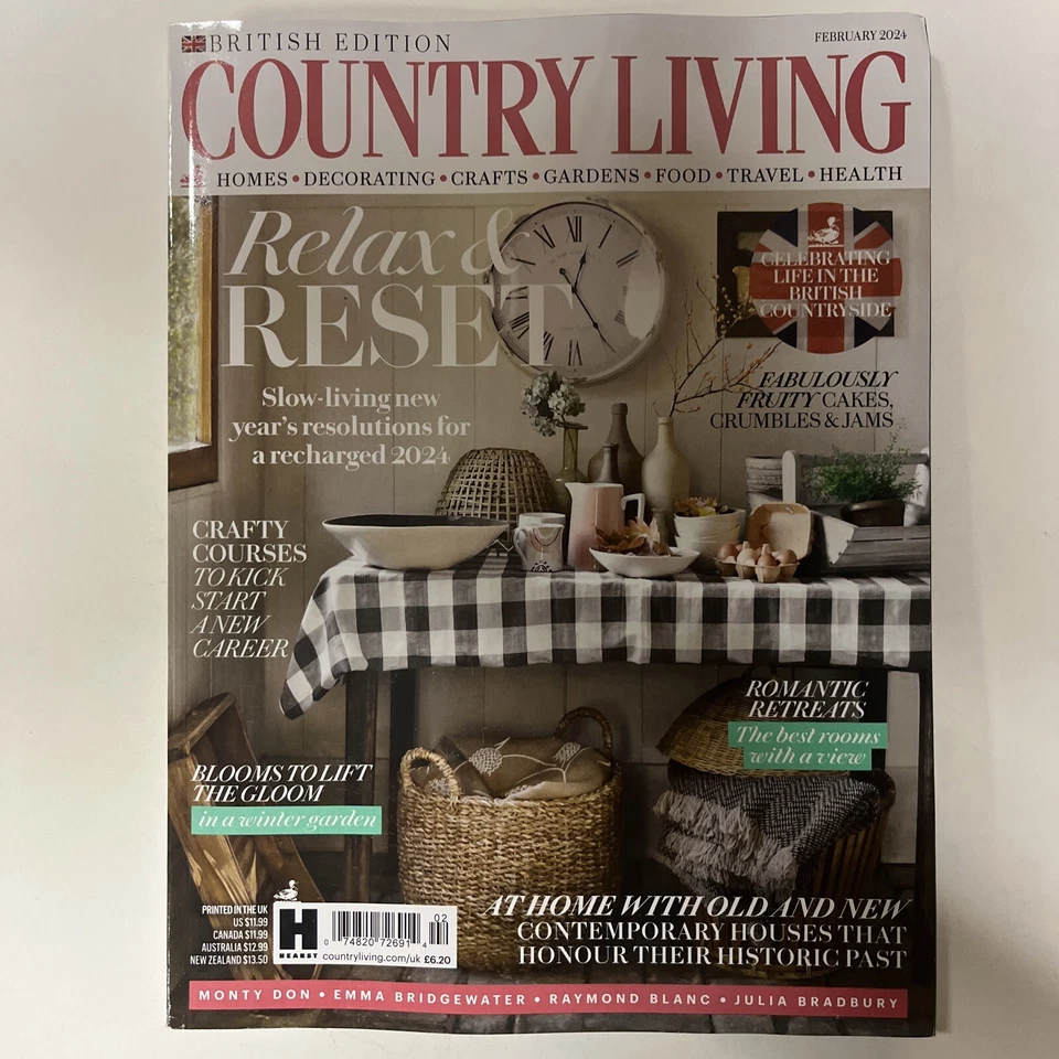Country Living February 2024 Relax And Reset Romantic Retreats ￼￼ Foto 1 de 1
