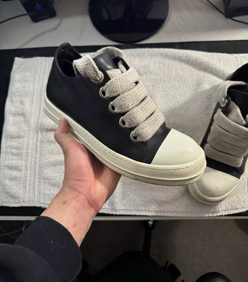 Rick Owens Leather Upper Solid Casual Shoes for Men for sale Rick Owens Leather Upper Solid Casual Shoes for Men for sale