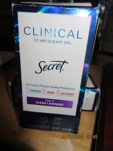 2-Secret Clinical 72 HR Clear Gel Notes Of Clean Lavender Antiperspirant 1.6 oz. - Picture 1 of 1
