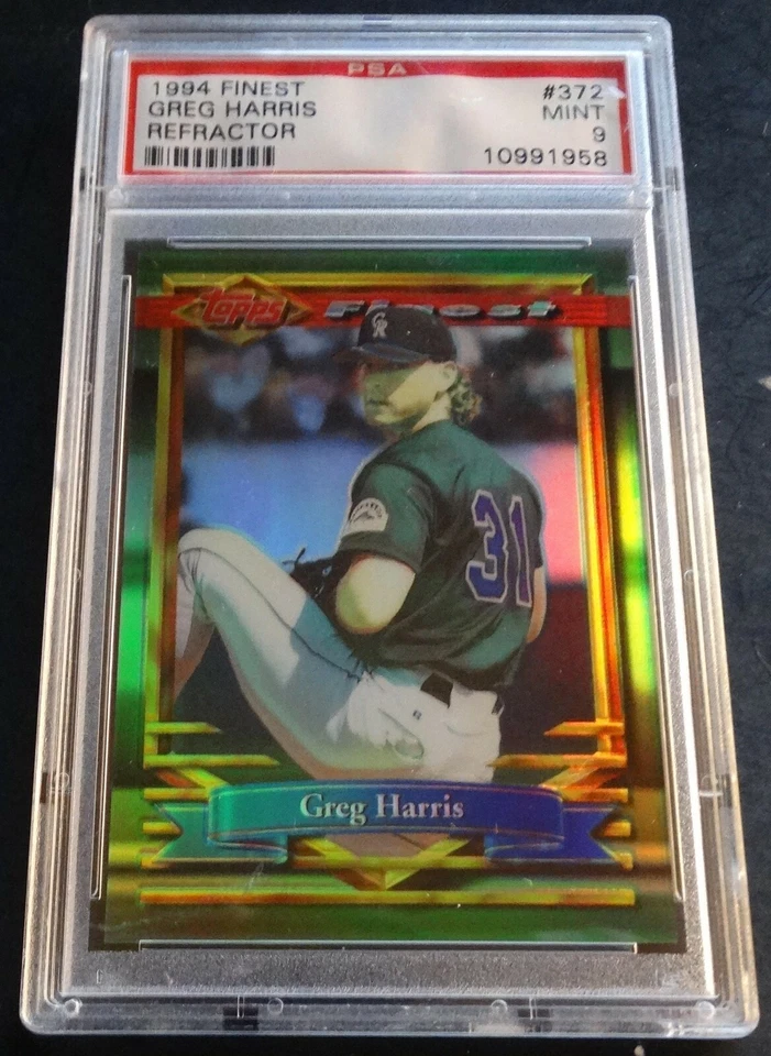 1994 GREG HARRIS FINEST REFRACTOR #372 PSA 9 POP 2 ONE HIGHER ROCKIES (427) - Image 1 of 1