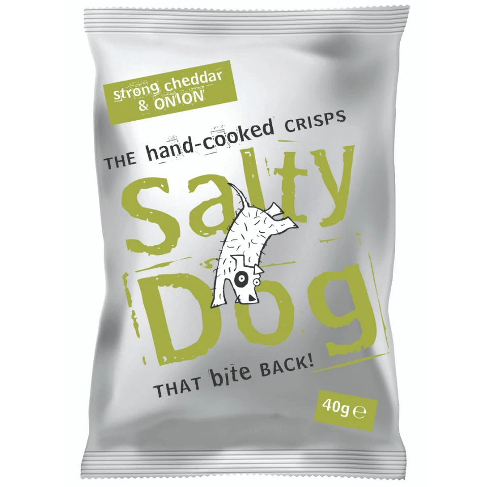 Salty Dog Strong Cheddar & Onion | Full Case 24x40g - Image 1 of 1
