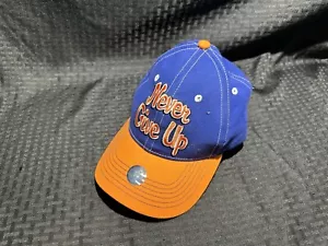 John Cena Never Give Up Hat Cap Strap Back Blue Orange WWE You Cant See Me - Picture 1 of 3