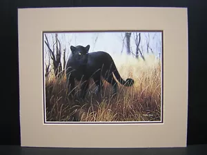Mini impresión artística Charles Frace Powerful Presence negra mate de leopardo - Imagen 1 de 1